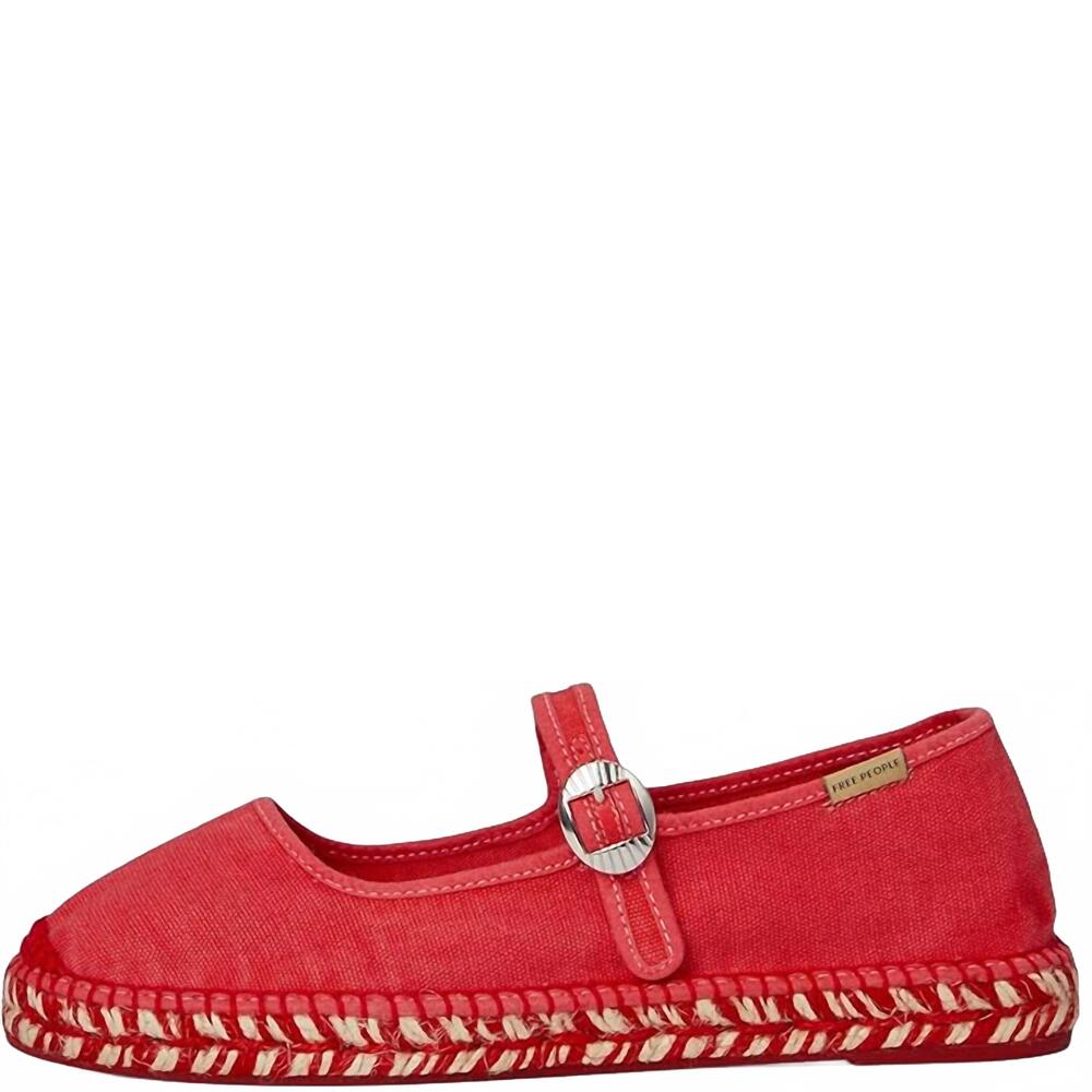 Free People Red Mary Jane Espadrille Flats - Picture 3 of 8